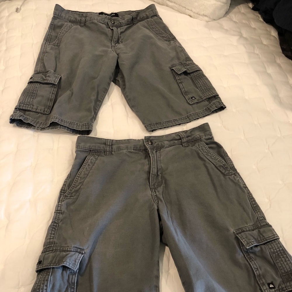 Men’s Quiksilver Cargo Shorts Bundle. Size 27.